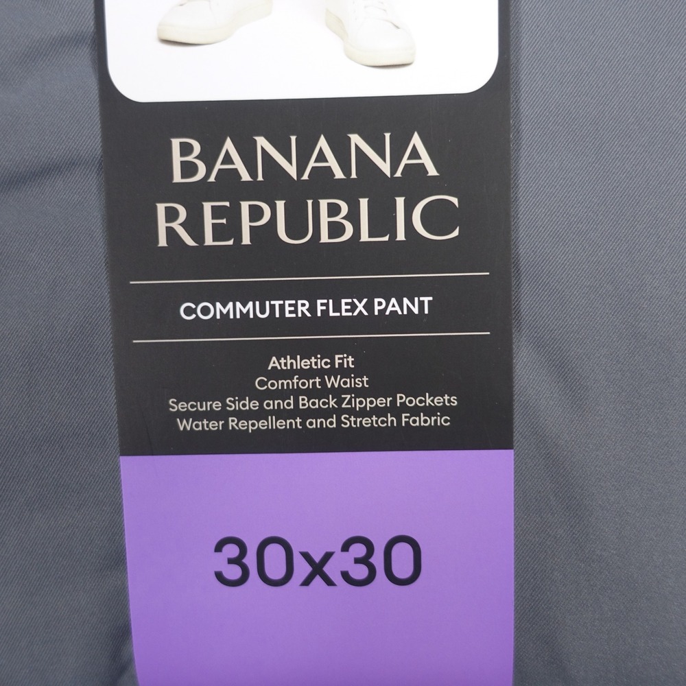 Banana Republic Mens Commuter Flex Pant 30x30 Athletic Fit Tan Gray 2 Pack NWT - Picture 9 of 11